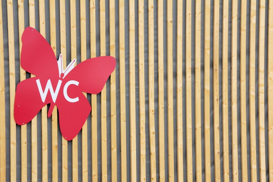 Wc Toilet Sign Butterfly