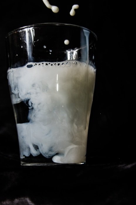 Textures Water Milk Glass