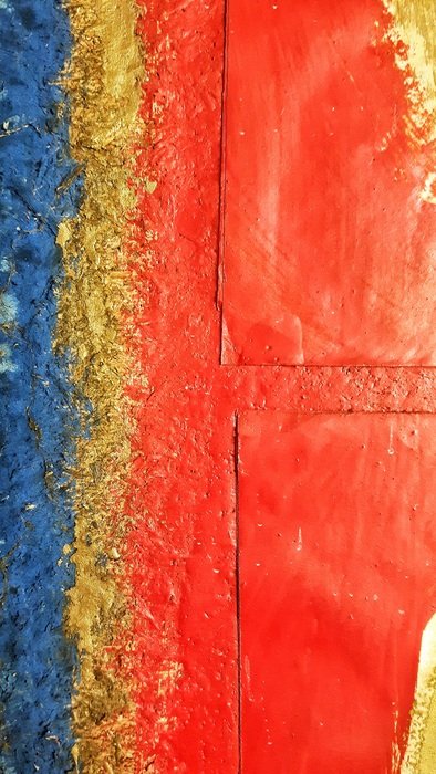 red blue golden drawing as background
