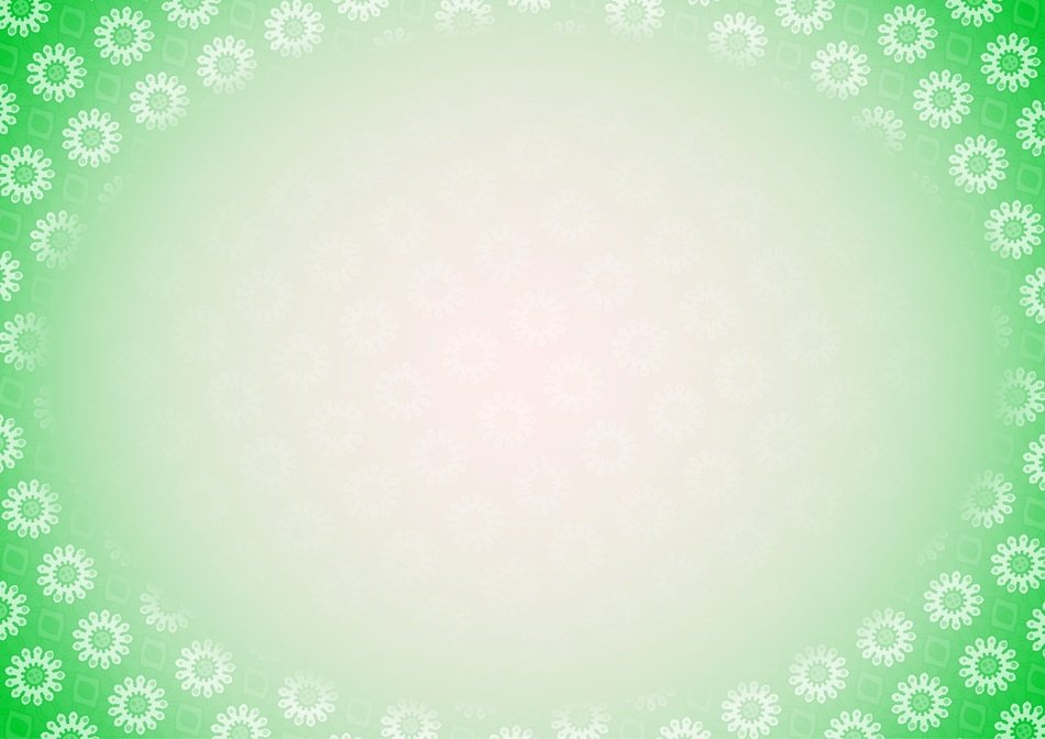 white oval on a green background