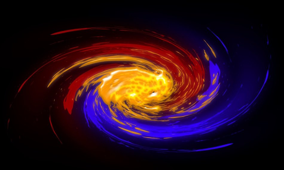 Wallpaper Vortex Blue Red