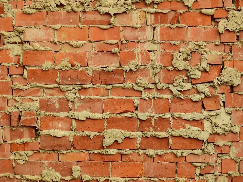 background with just built brick wall