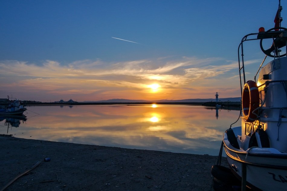 In The Evening Sunset Landscape