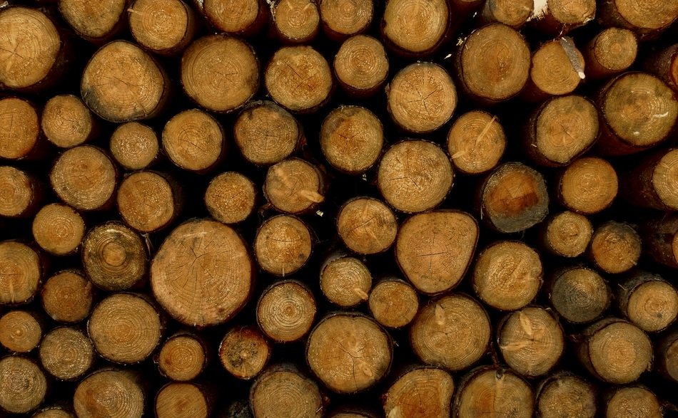 wallpaper with pile of wood