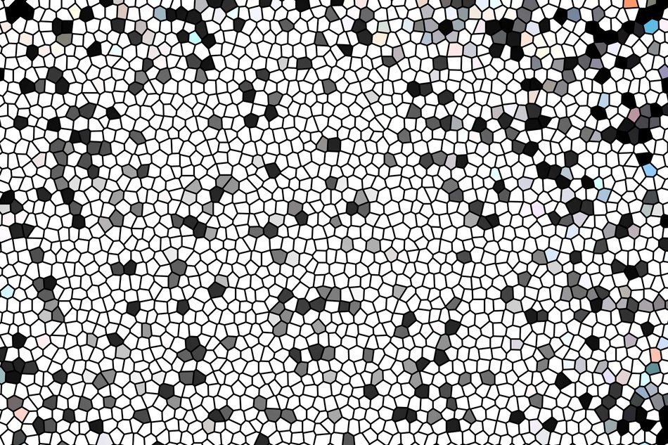 mosaic with small glasses