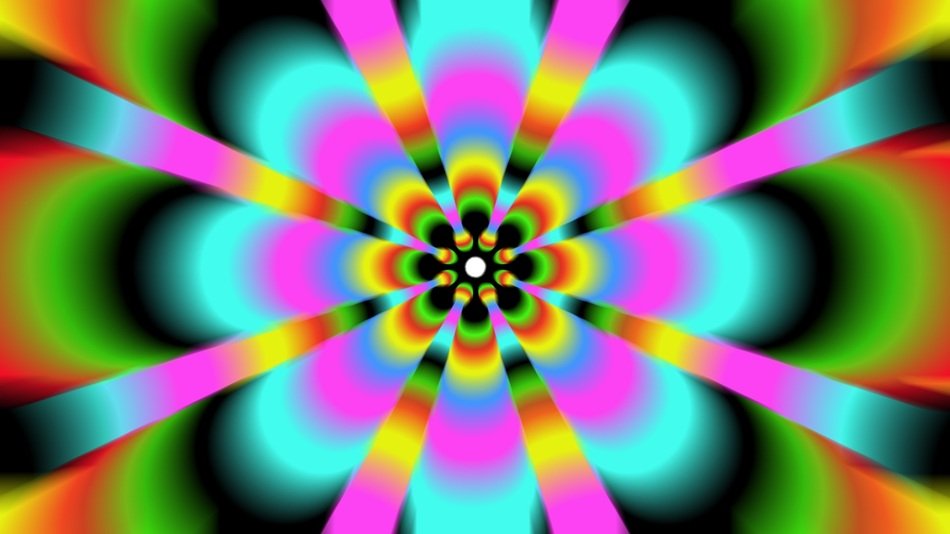 Flower Pattern Colourful Rainbow