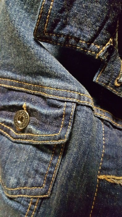 Denim Blue Texture Denim Jacket