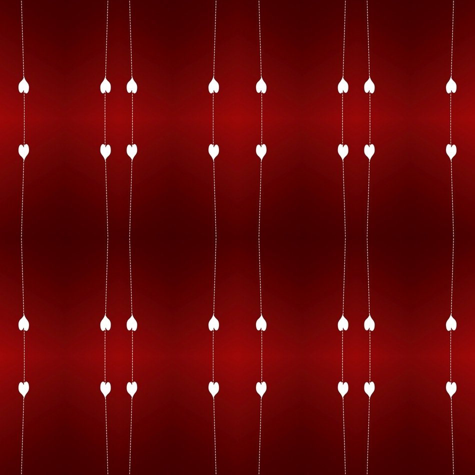 burgundy background with small white hearts