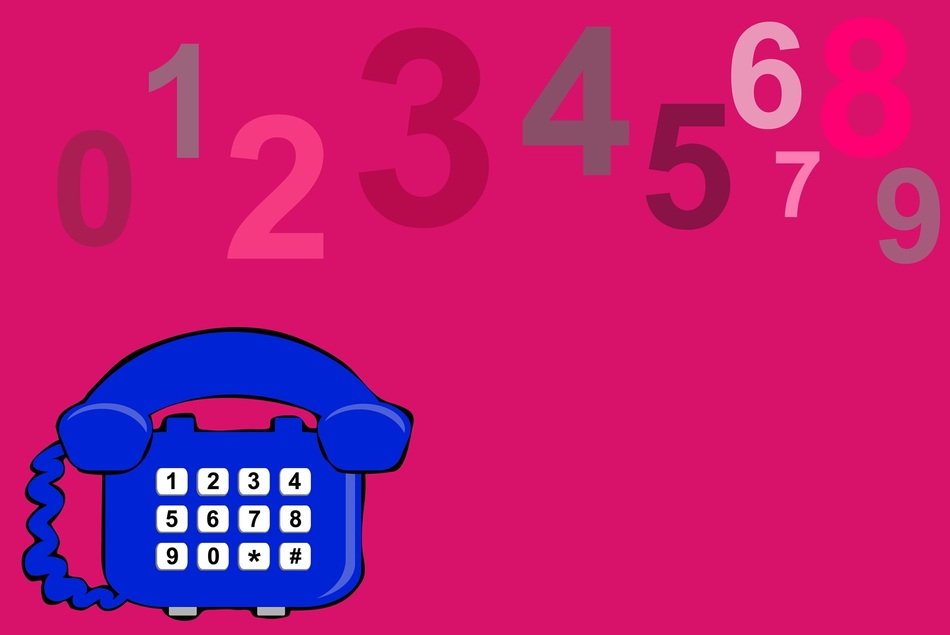 Telephone Phone Pink Numbers