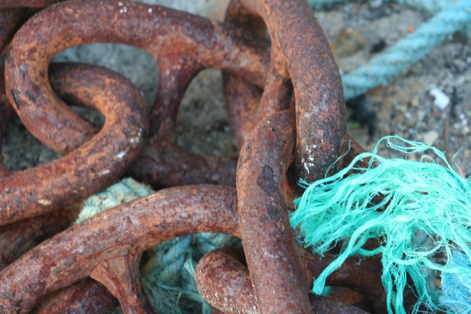 Mooring Chain Texture Rust Chain
