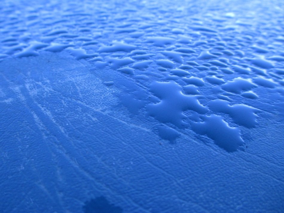 Water Drops Blue Background