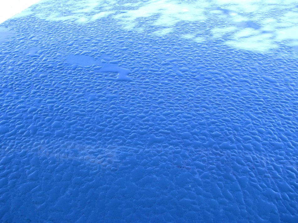 background with water drops on the blue background