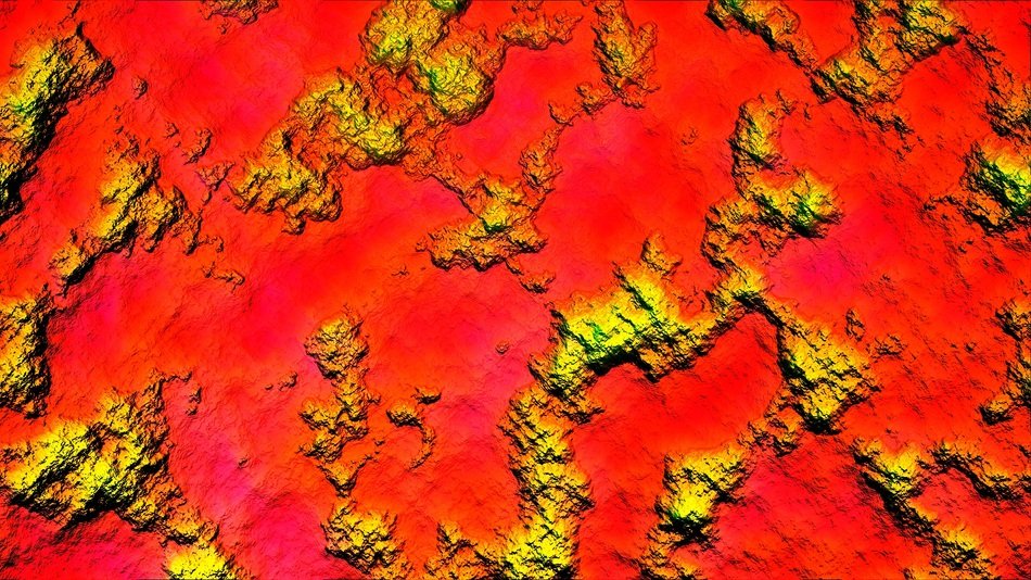 red background with yellow relief