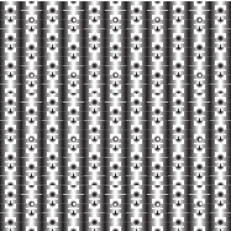white pattern on a black background