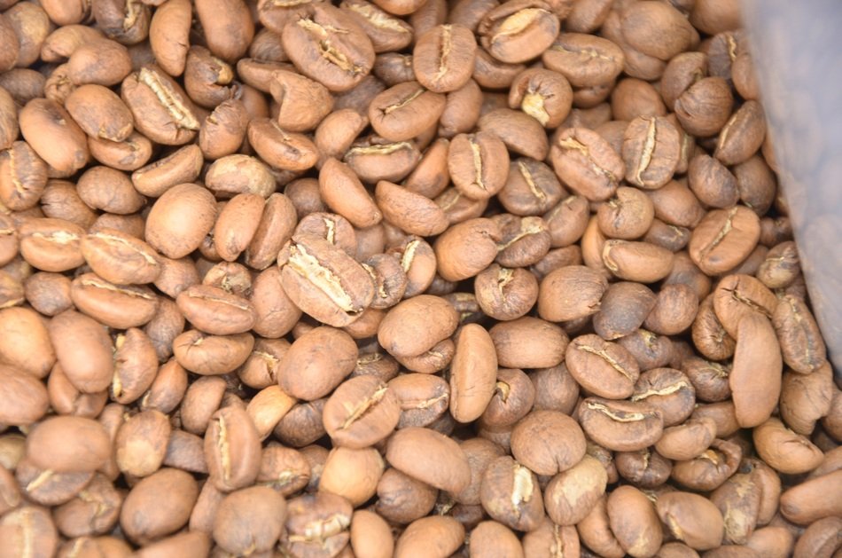 wallpaper with brown coffee beans