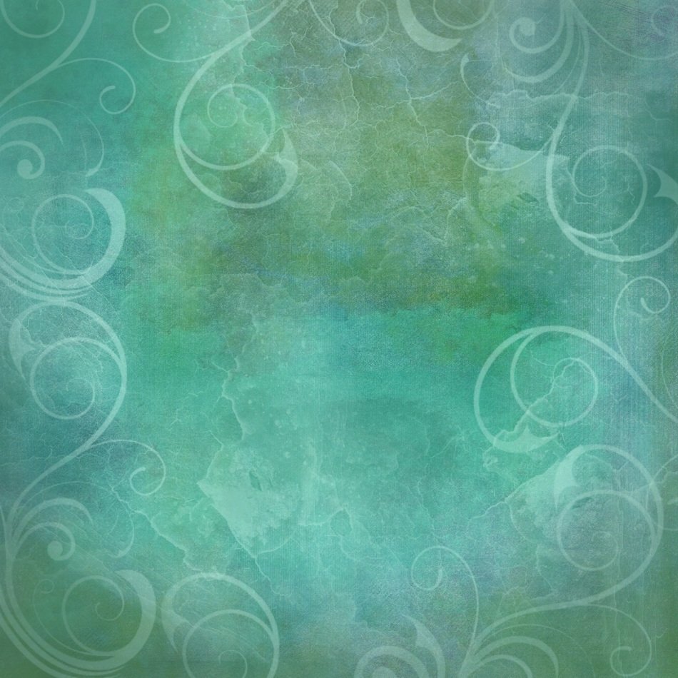 turquoise background with curls