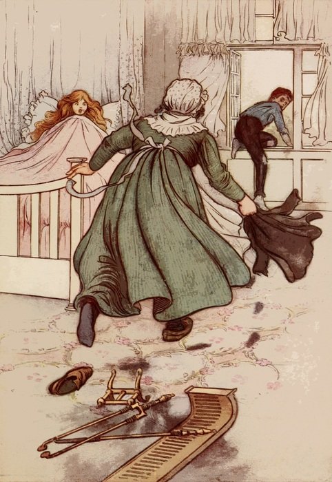 wallpaper with vintage illustration
