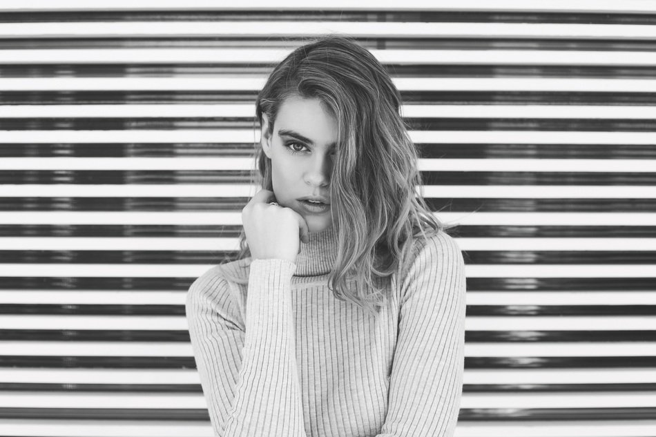 Portrait of beautiful model girl