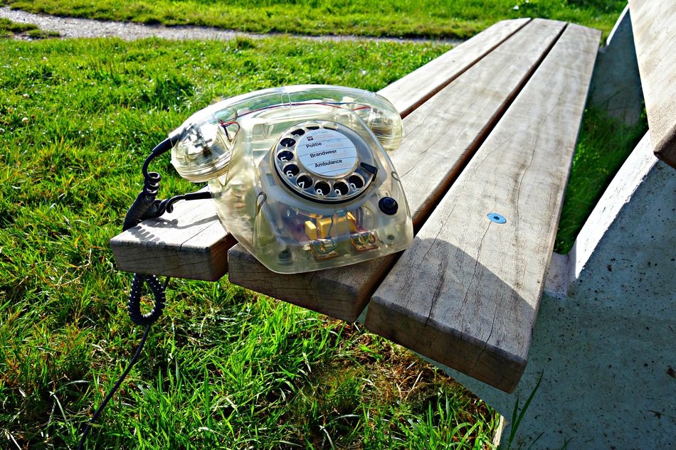 transparent old fashioned phone