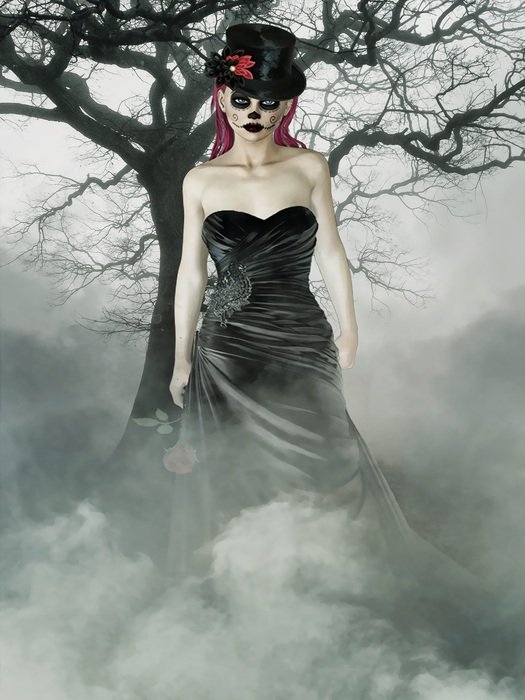 fantasy girl near the tree