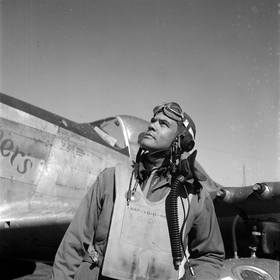 monochrome picture of unusually beautiful vintage Aviator Man