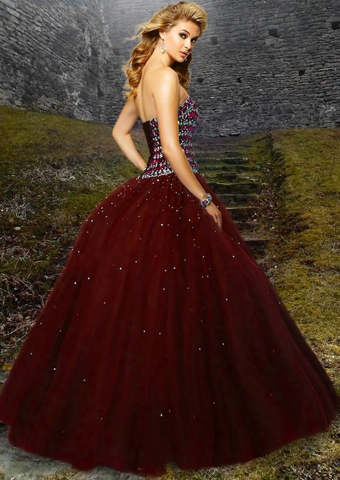 Woman in Beautiful Red dress
