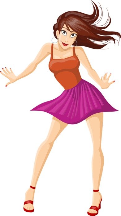 İllustration of Girl Dancing