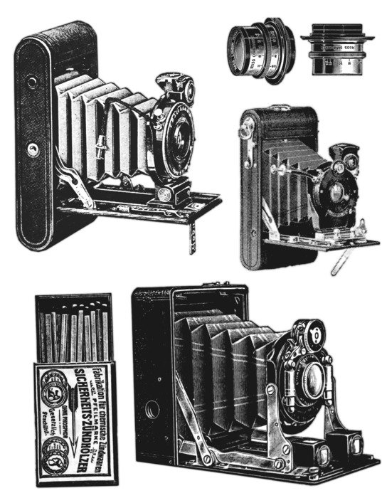 Clipart of Vintage Collage of cameras