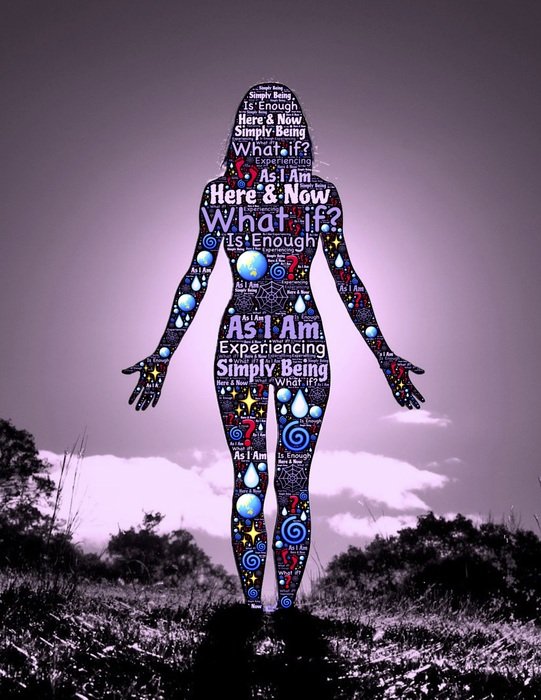 picture of full of emoji woman