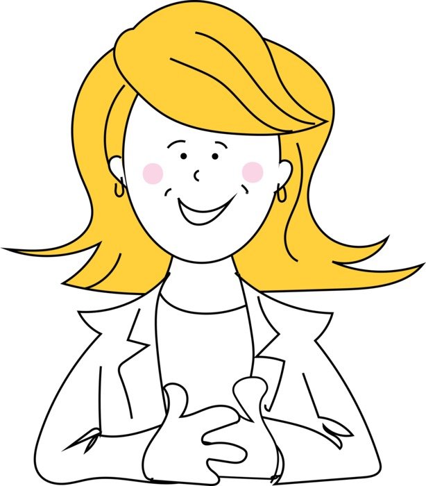 Happy Lady drawing