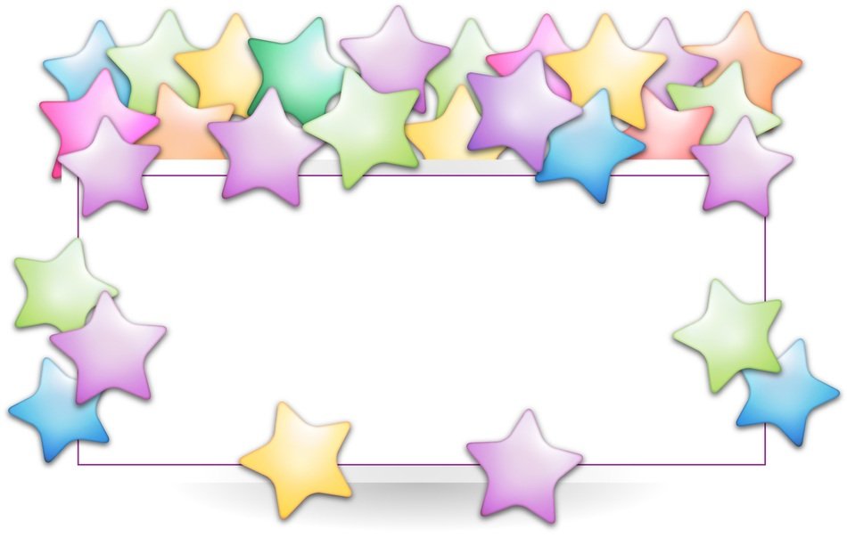 white background with starry frame