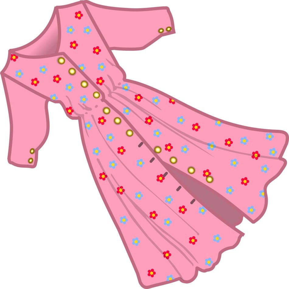 long pink Dress, illustration