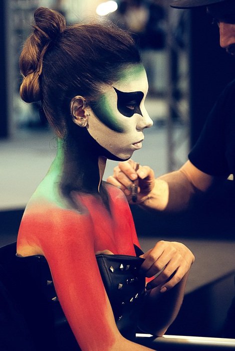 woman with drawings on the body