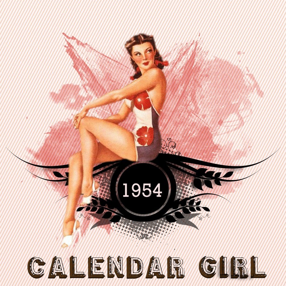 Retro Pin-Up 1954 calendar girl