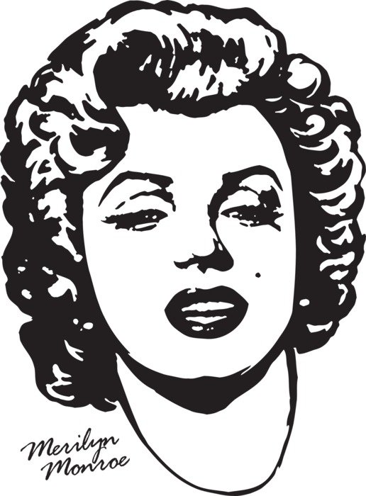 clipart of the merilyn monroe