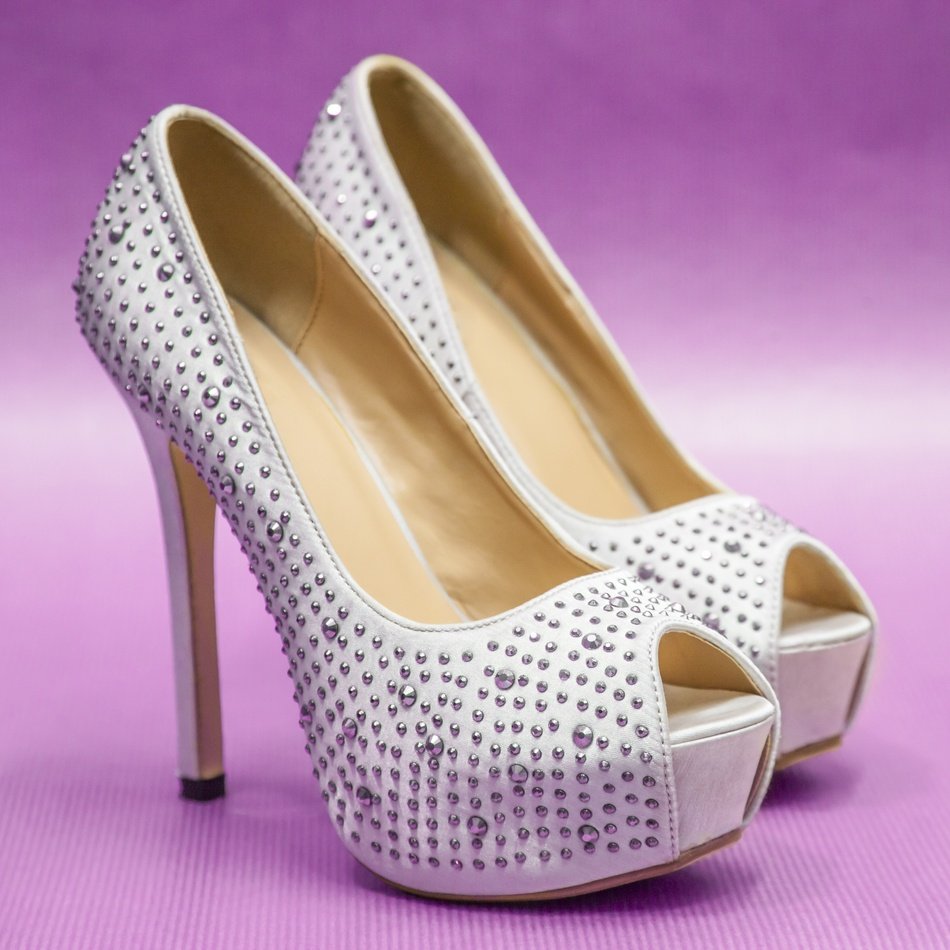 White woman shoes with the heels
