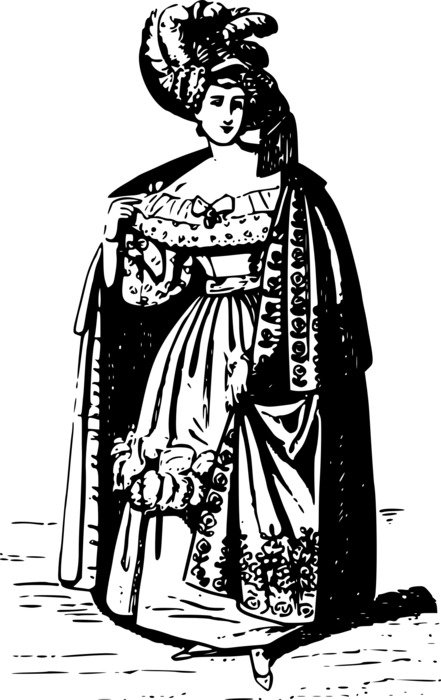 drawing of a french woman