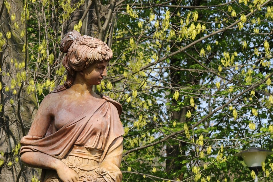Sculpture in the park on holiday