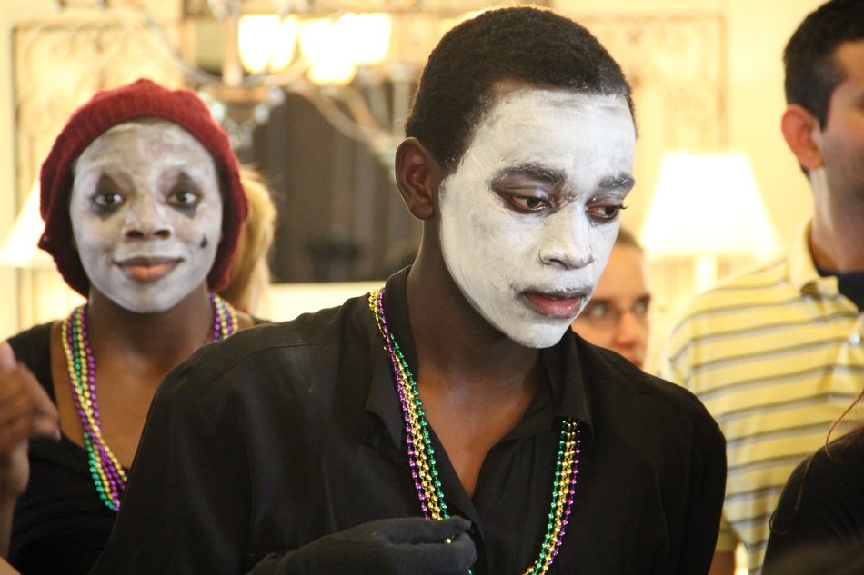 african actors with painted faces