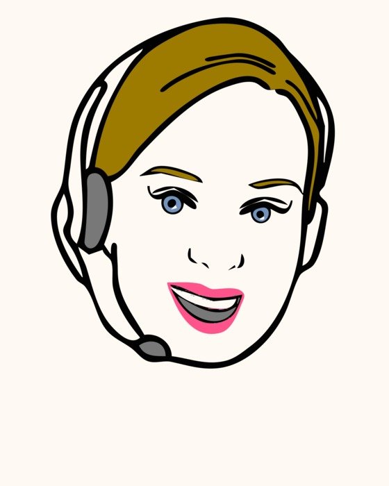 woman in headphones as an avatar