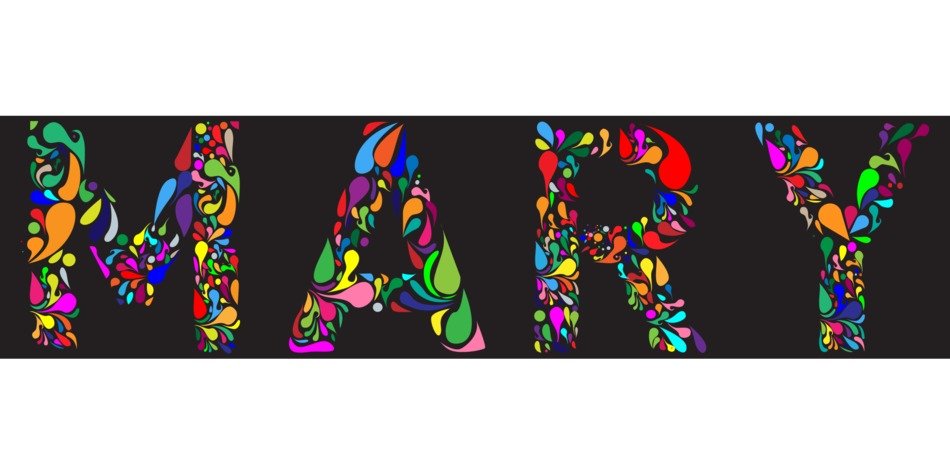 colored inscription on a black background