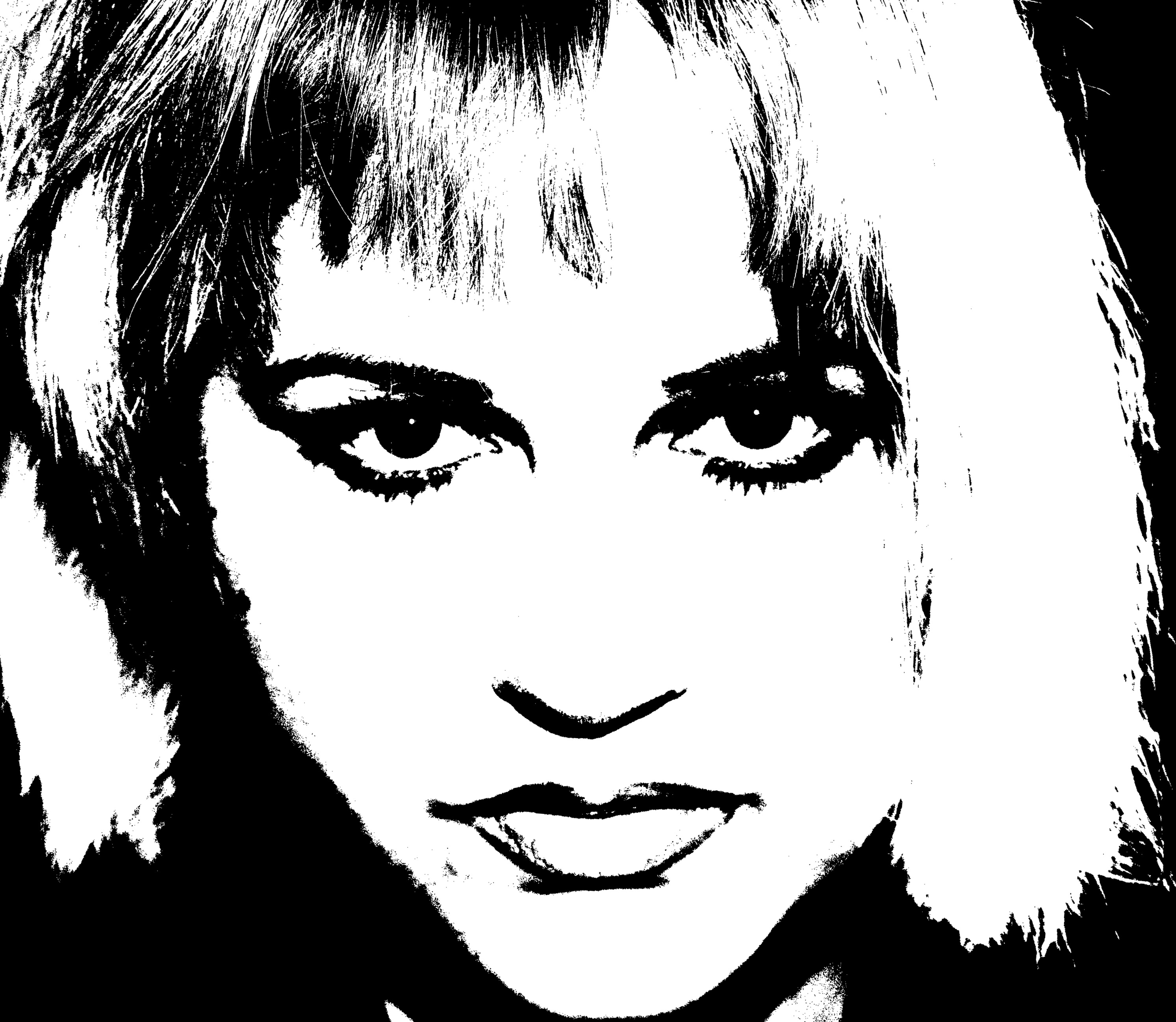 Black and white portrait of the lady clipart free image download