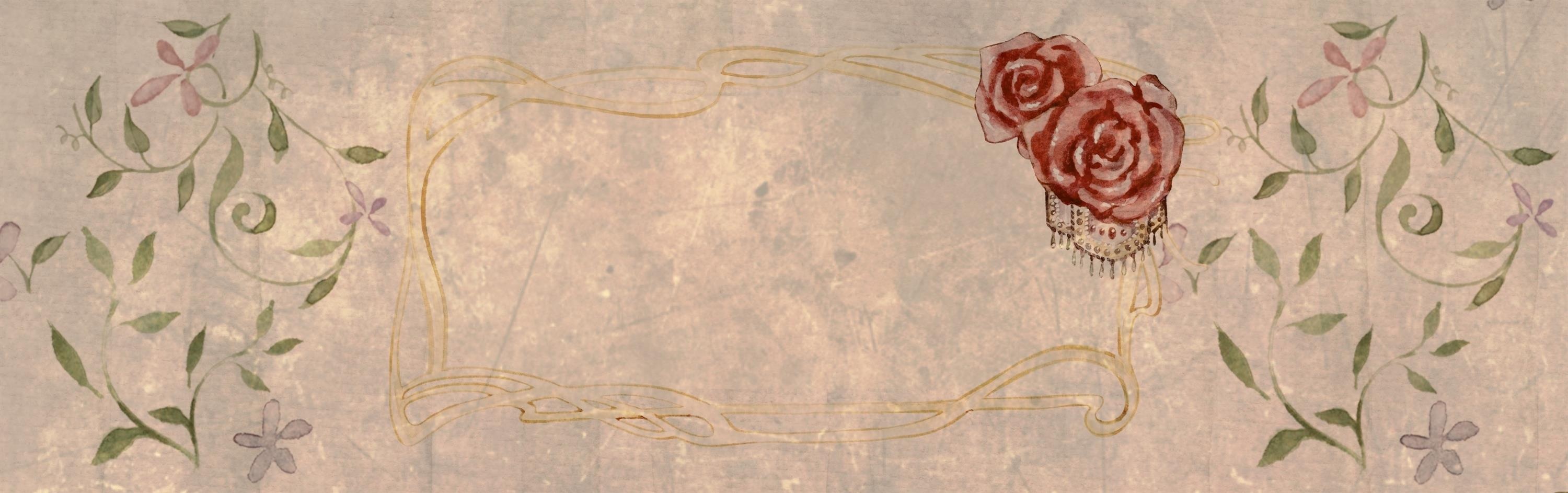 Vintage Rose Banner Web Free Image