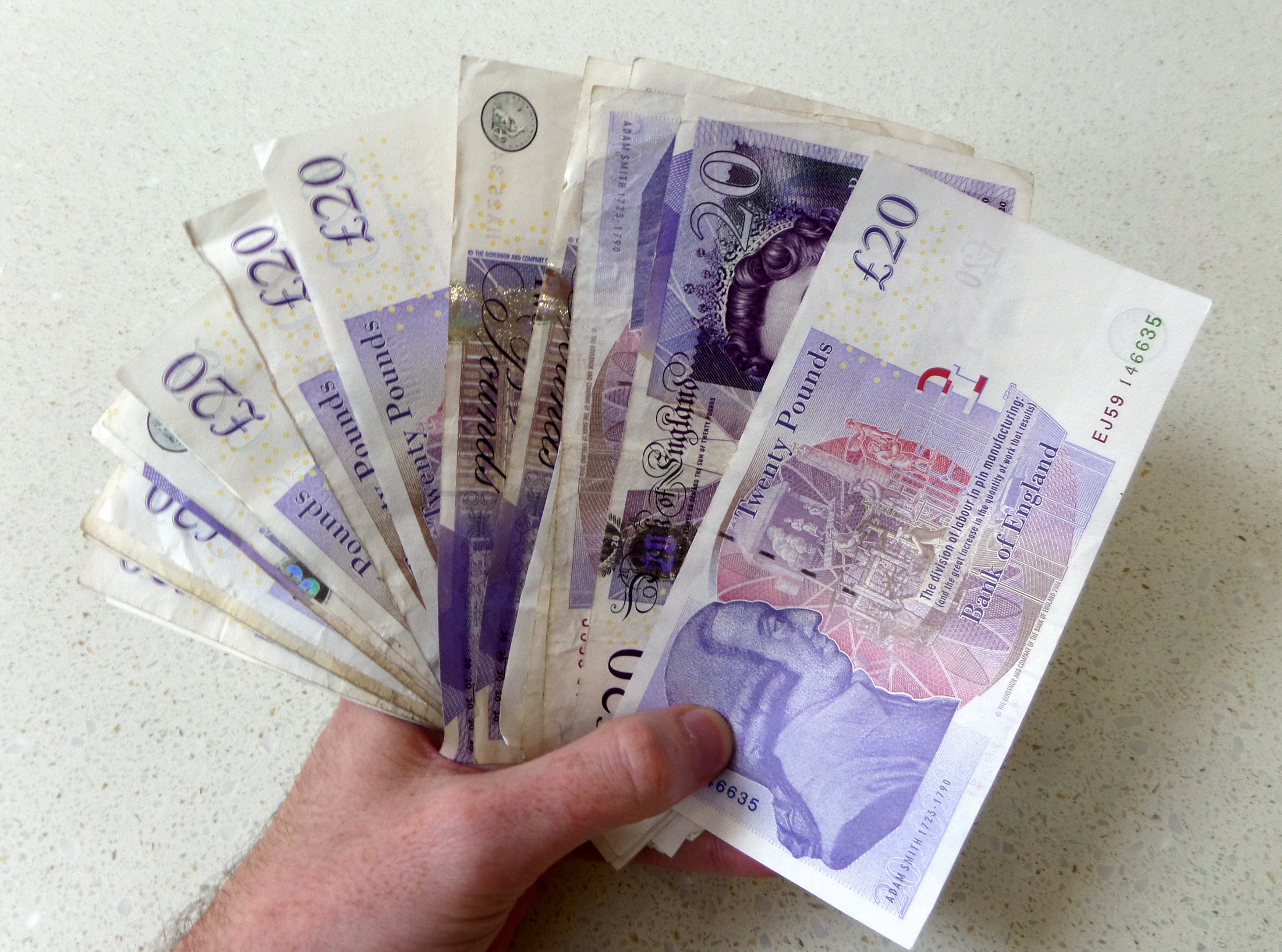 Pounds Of Sterling In Hand Free Image Download