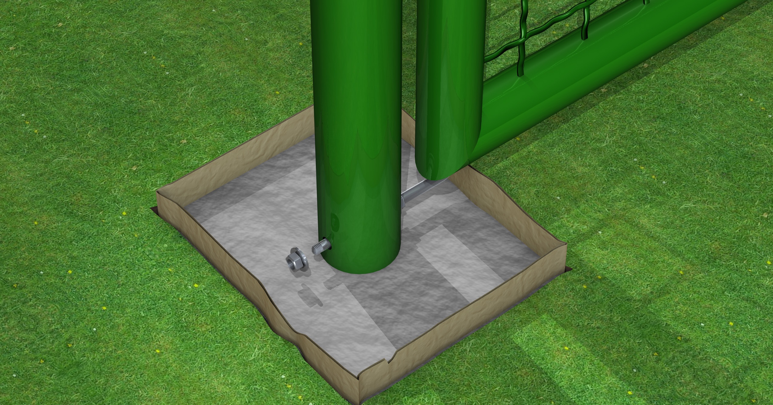 Assembly of garden fence in computer graphic free image download