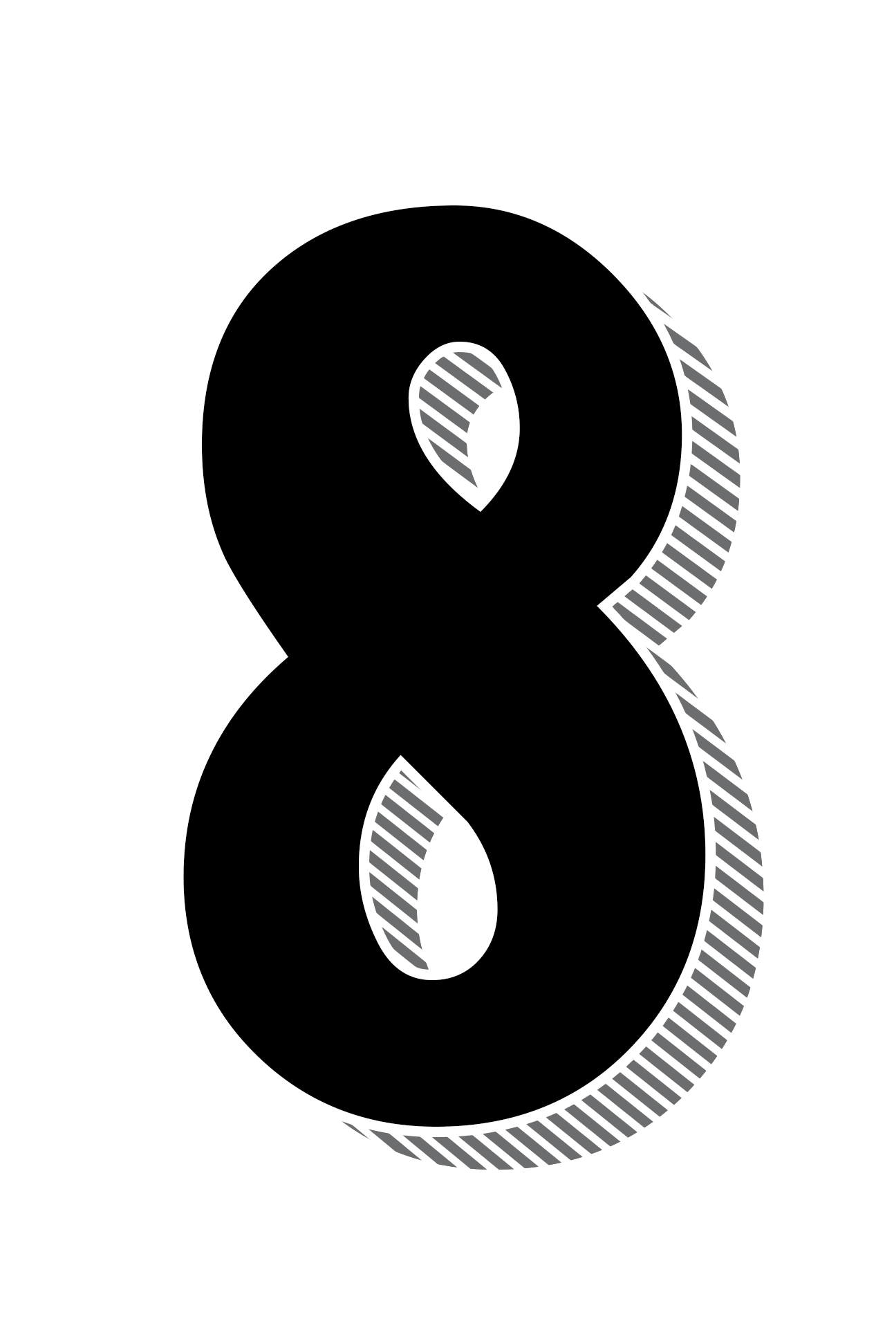 Numbers 8 drawing free image download