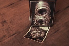 vintage camera and retro picture