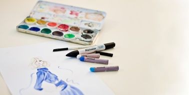 sketch of a fashion designer