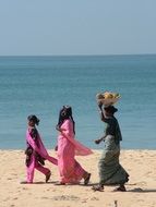 Womens on a beach