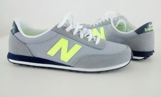 gray sports sneakers
